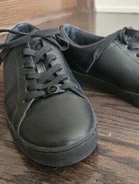 Michael Kors Black Leather Sneakers